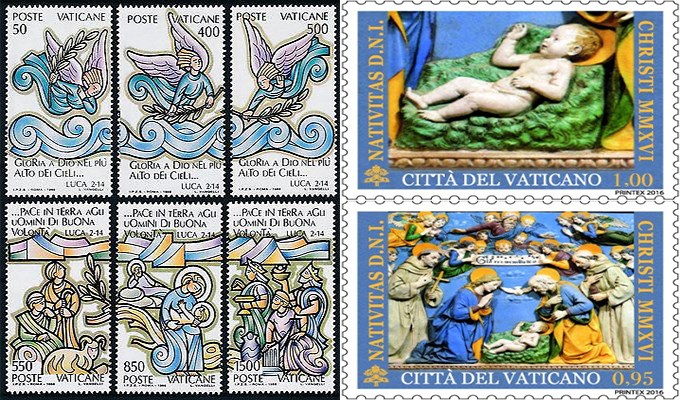 Độc đáo những con tem Giáng Sinh thành Vatican