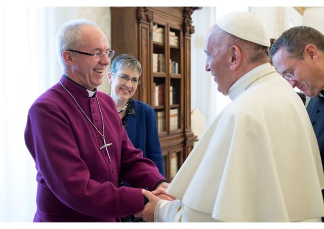 ĐỨC GIÁO HOÀNG TIẾP GIÁO CHỦ ANH GIÁO