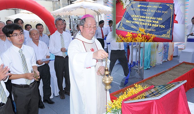 Lễ đặt viên đá đầu tiên xây tòa nhà Báo Công Giáo Và Dân Tộc