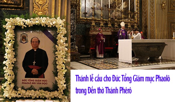 Thánh lễ cầu cho Đức Tổng Giám mục Phaolô trong Đền thờ Thánh Phêrô