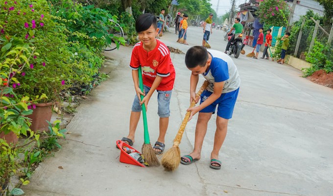 Các em thiếu nhi rộn ràng Mùa Chay