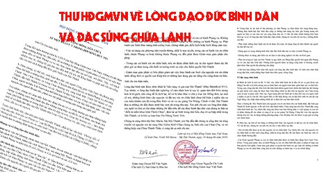 THƯ HĐGM VIỆT NAM GỞI CỘNG ĐỒNG DÂN CHÚA  VỀ MỘT SỐ LƯU Ý TRONG ĐỜI SỐNG ĐỨC TIN