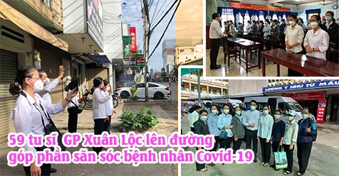 59 tu sĩ giáo phận Xuân Lộc lên đường phòng, chống dịch Covid-19
