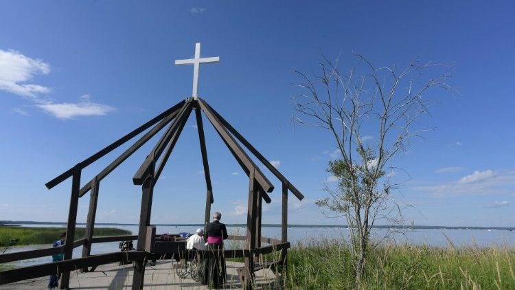 Đức Thánh Cha hành hương đến hồ Thánh Anne, Canada