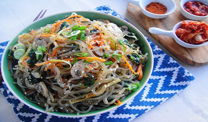 Miến xào chay  kiểu hàn