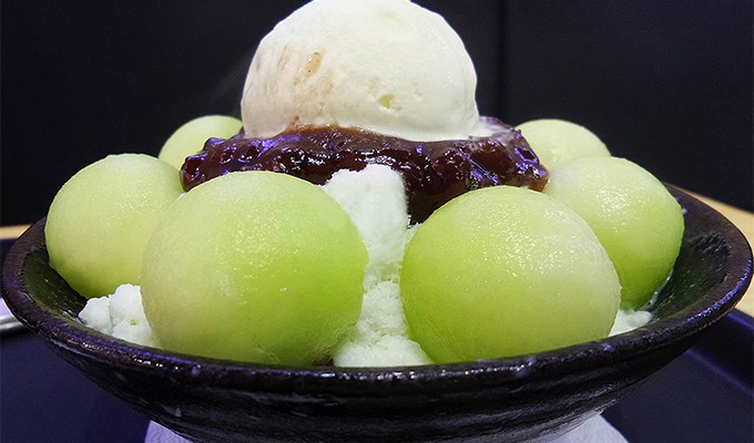 Bingsu dưa lưới mát lạnh