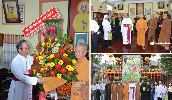 Đức Tổng Giám mục Phaolô Bùi Văn Đọc chúc mừng nhân lễ Phật Đản