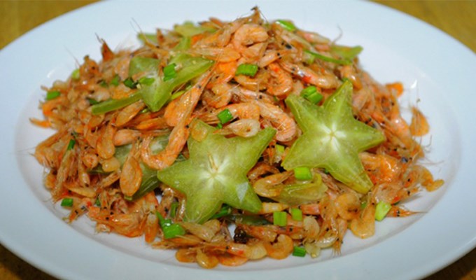 Tép đồng xào khế