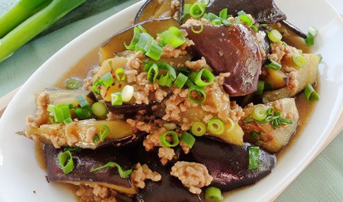 Cà tím om thịt bằm