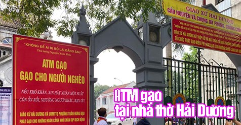 Cây ATM gạo tại nhà thờ Hải Dương