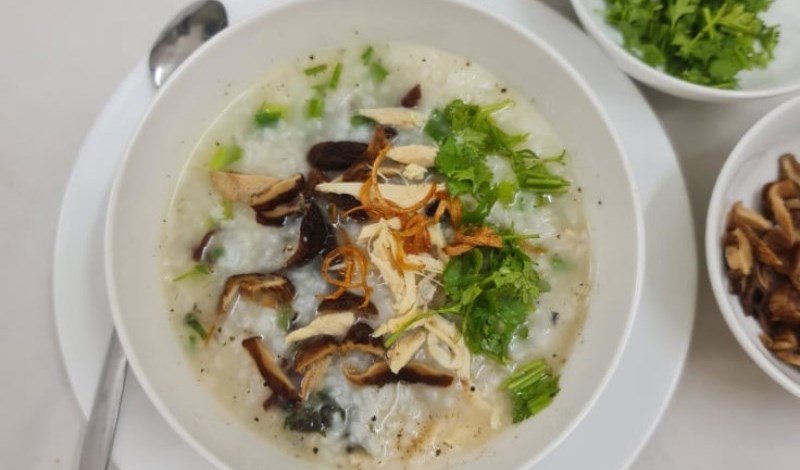 Cháo nấm hương thơm ngon