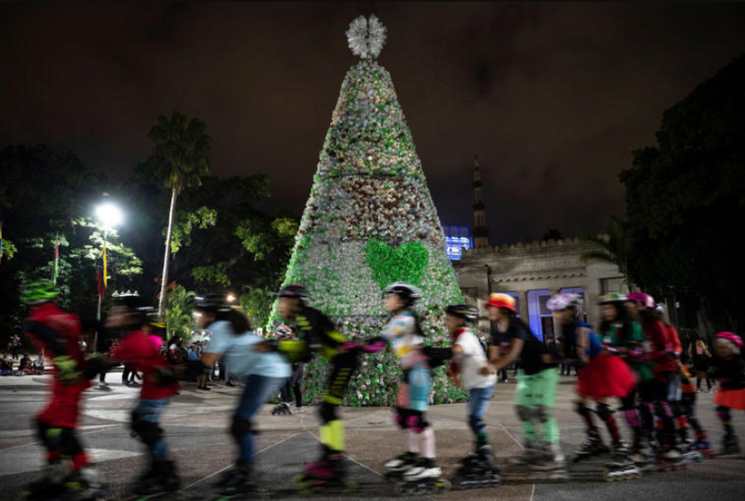 Trượt patin đón Noel ở Venezuela