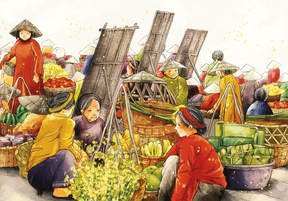 Rộn ràng chợ đêm ba ngày Tết ở quê